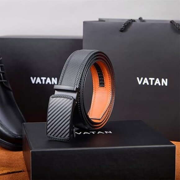 Men\'s Belt Leather Ratchet Belt for Men Dress Casual Every Day with